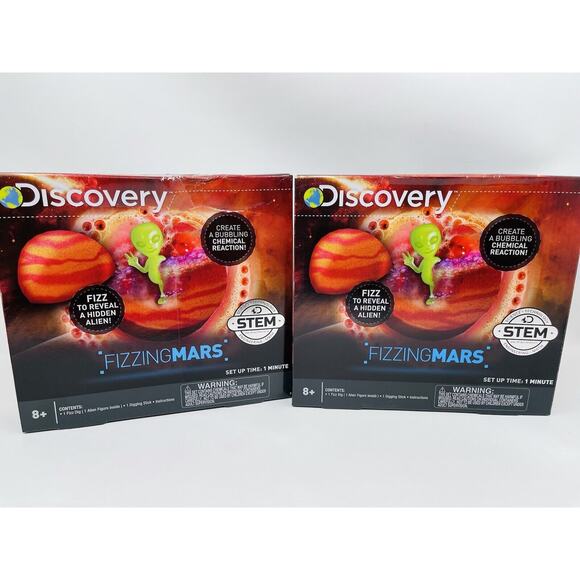 Discovery Fizzing Mars Stem Space Alien Educational Toy Bundle Set Of 2 - Picture 7 of 9
